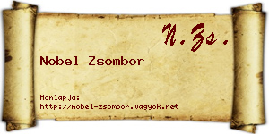 Nobel Zsombor névjegykártya